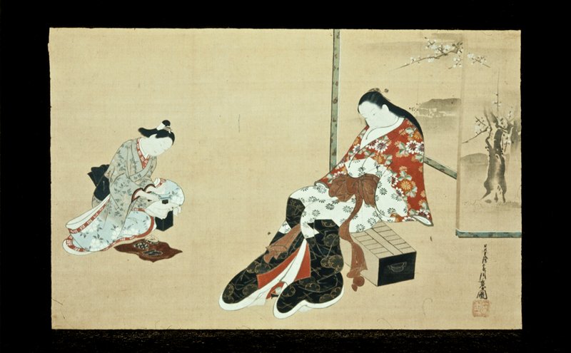 Seated Courtesan and her Attendant, Miyagawa Chōshun, first half 18th century