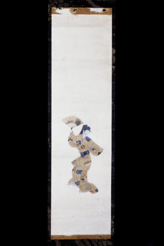 Fan Dancer, Attributed to Iwasa Matabei, first half 17th century