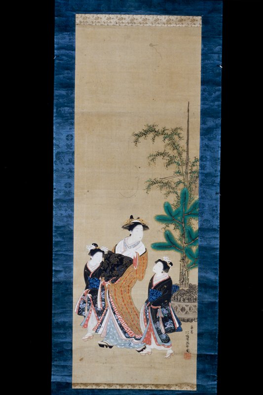 Courtesan with Two Attendants, Isoda Koryūsai, second half 18th century