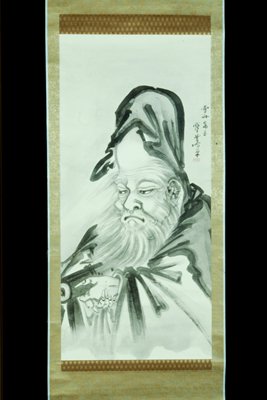 Jurōjin [center of a triptych], Kawanabe Kyōsai, 1884