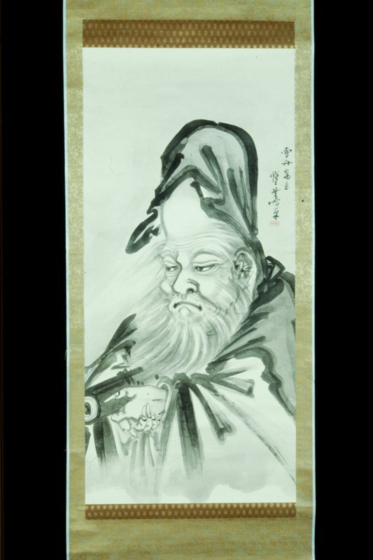Jurōjin [center of a triptych], Kawanabe Kyōsai, 1884