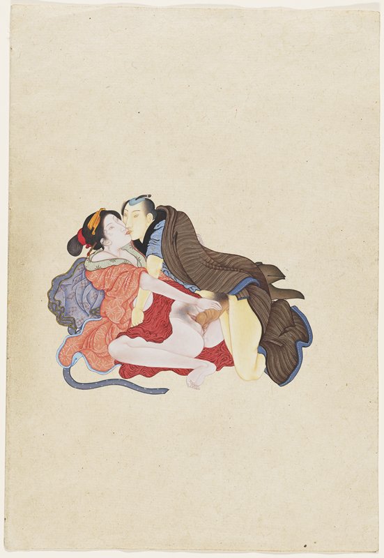 Erotic 'Spring Picture', Utagawa School, 19th century