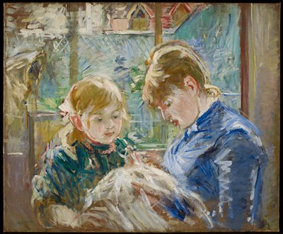 The Artist's Daughter, Julie, with her Nanny, Berthe Morisot, c. 1884