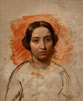Portrait of the Artist's Sister, Mrs. Wilson, William Holman Hunt, c. 1850