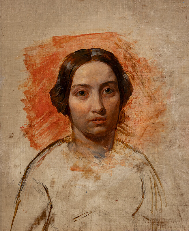 Portrait of the Artist's Sister, Mrs. Wilson, William Holman Hunt, c. 1850