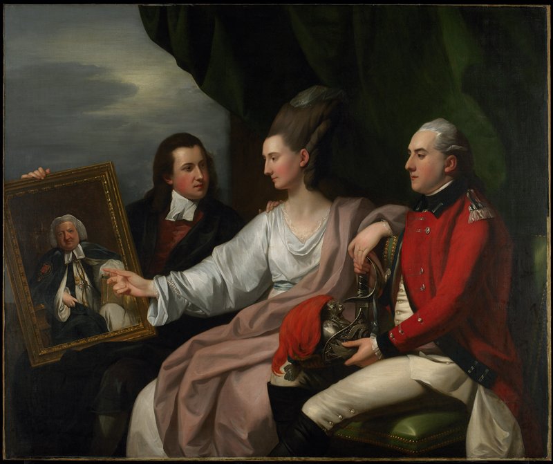 Portrait of the Drummond Family, Peter Auriol Drummond (1754-1799), Mary Bridget Milnes Drummond (1755-1835), and George William Drummond (1761-1807), Benjamin West, c. 1776
