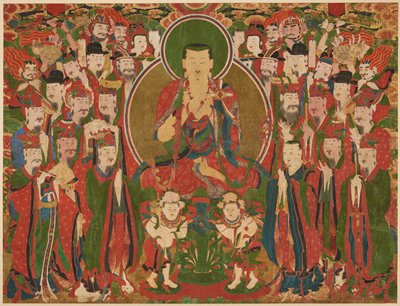 Dokumentasi “Ksitigarbha and the Ten Kings of Hell”; Ink and color on silk. Minneapolis Institute of Art.