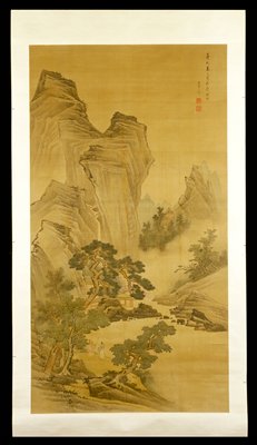 Dokumentasi “Landscape at Pingshan Pavilion”; Ink and color on silk. Minneapolis Institute of Art.
