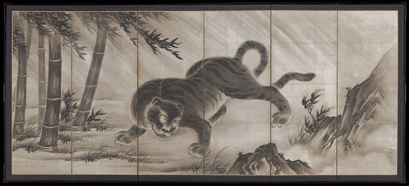 Tiger [left of the pair Dragon and Tiger], Yamada Dōan, 16th century