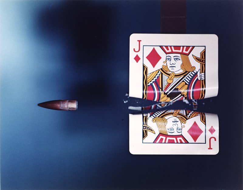 Cutting the Card Quickly!, Harold E. Edgerton, 1964