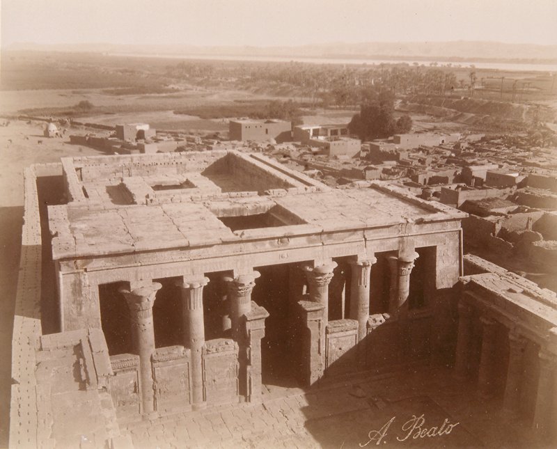 Temple of Horus, Antonio Beato, 19th century