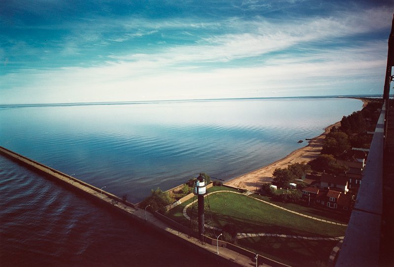 Superior from Elevated Aerial Lift Bridge, Duluth, Stuart D. Klipper, 1977
