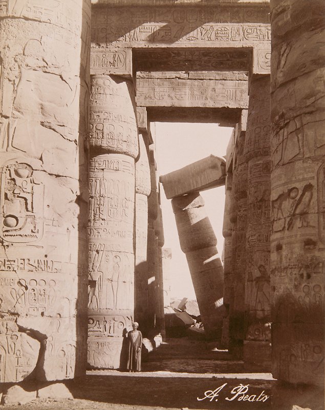 Hypostyle Hall, Great Temple of Amon-Re, Antonio Beato, 19th century