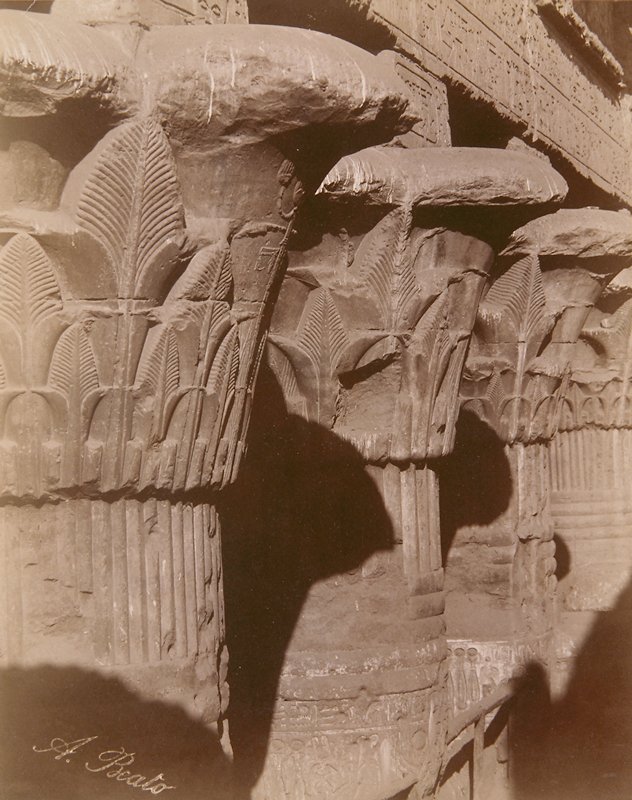 Temple of Khnum, Antonio Beato, 19th century
