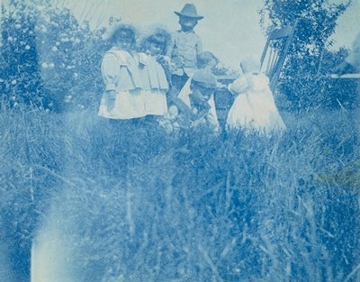 Mary Thayer, Amna Thayer, Ralph Winterbottom, Loretta Winterbottom, Regina Thayer, and John Raymond Thayer, Rulo, Nebraska, Agnes Winterbottom Cooney, c. 1900