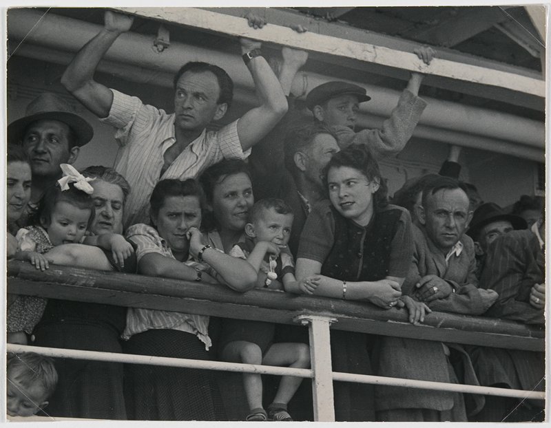 Immigrants From Europe Arriving in Haifa, Israel, Robert Capa, 1949