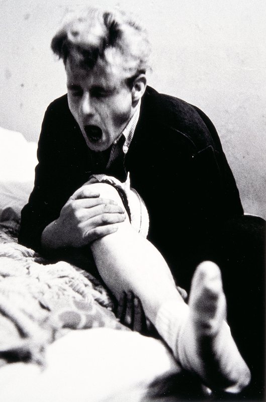 Untitled (grimacing man), Larry Clark, 1963