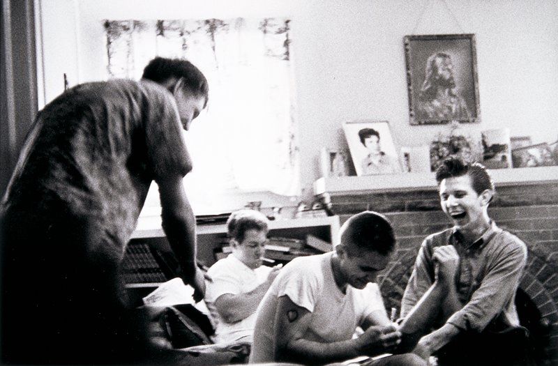 Untitled (4 figures in living room), Larry Clark, 1963