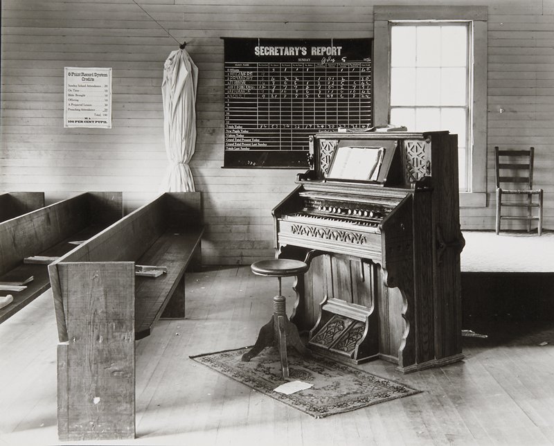Church Interior, Alabama, Walker Evans, 1936