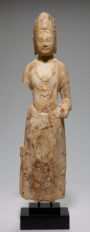Standing bodhisattva, one of a pair, late 6th century