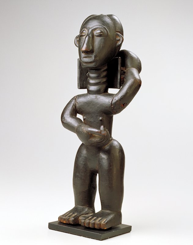 Man Carrying a Stool, from a shrine group, Kwaku Benpoh, First half 20th century
