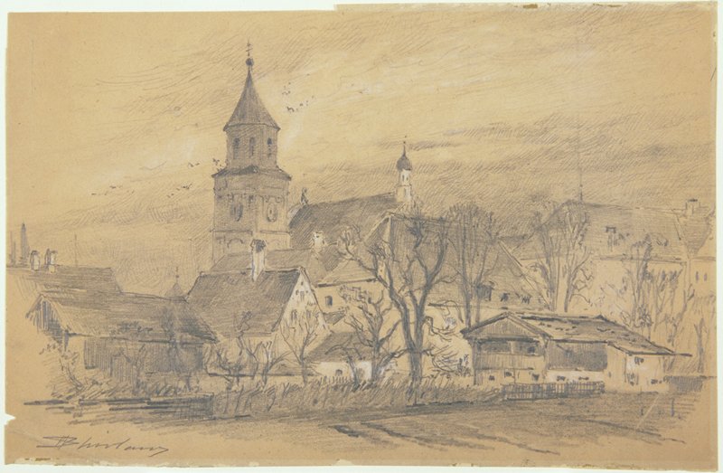Church at Polling, Bavaria, Walter Shirlaw, 19th century