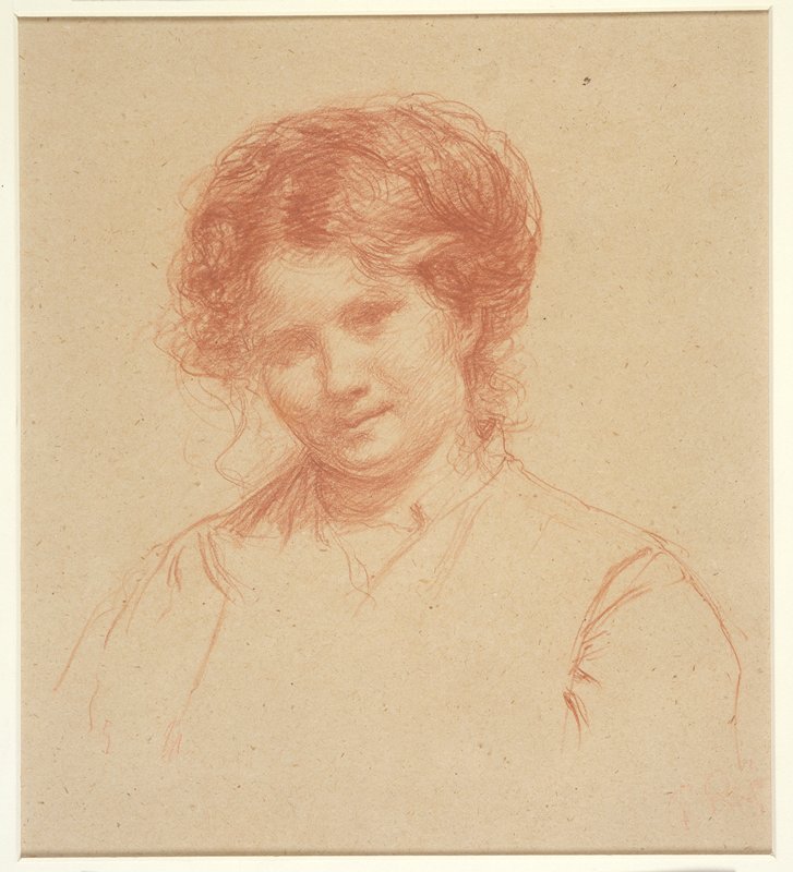 Study of a Woman's Head, Paul-Adolphe Rajon, 19th century