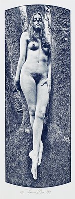 Untitled [Nude Woman Leaning Against Tree], Thomas Weir, 1969
