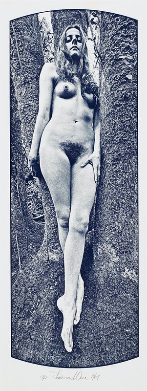Untitled [Nude Woman Leaning Against Tree], Thomas Weir, 1969