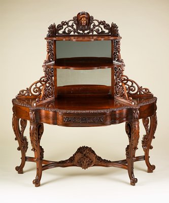 Dokumentasi “Étagère”; Rosewood, satinwood, maple, mirrored glass. Minneapolis Institute of Art.