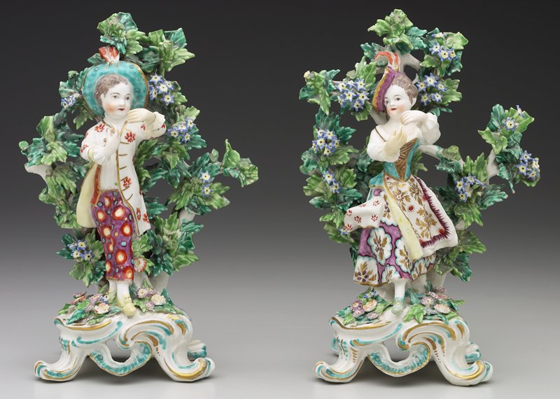 Male Figure in Front of Tree, Bow Porcelain Factory, c. 1765