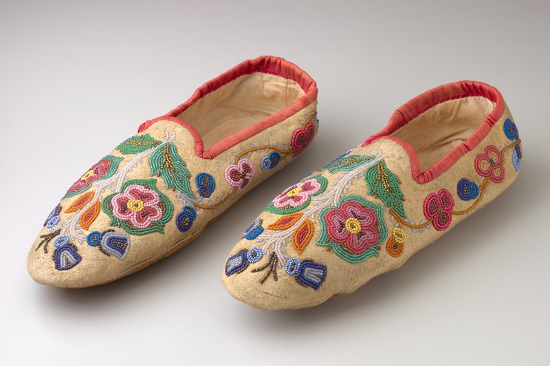 Moccasins by Anishinaabe (Ojibwe) artist
