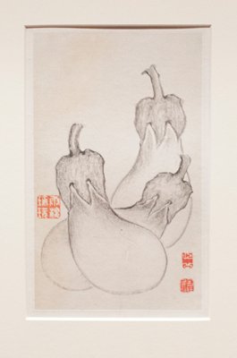Eggplants, from an album of vegetables, Bian Shoumin