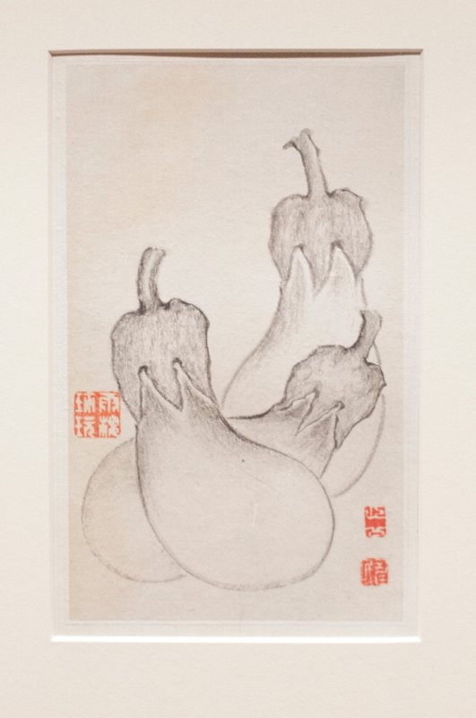 Eggplants, from an album of vegetables, Bian Shoumin