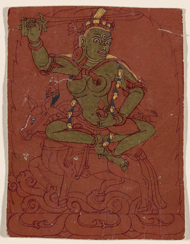 Buddhist Ritual Instruction Card (Tsakali), 13th century