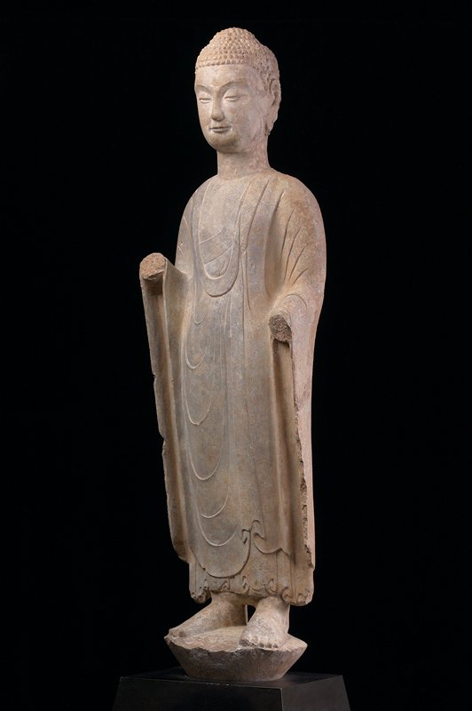 Standing Shakyamuni Buddha, late 6th century