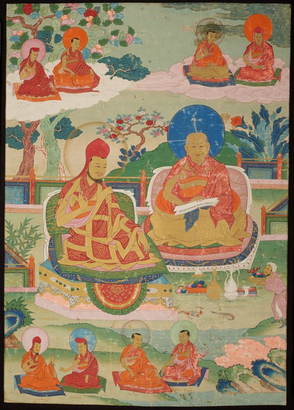 Thangka of Hierarchs of the Sakya Lineage, one of a pair, late 17th century