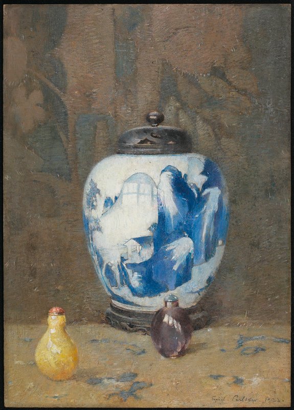 Still Life, Chinese Vase, Søren Emil Carlsen, 1922