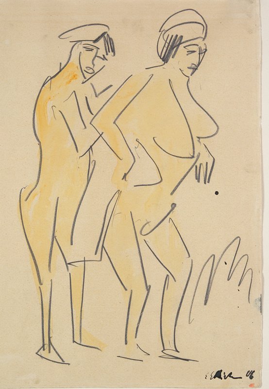 Two Women, Ernst Ludwig Kirchner, 1906