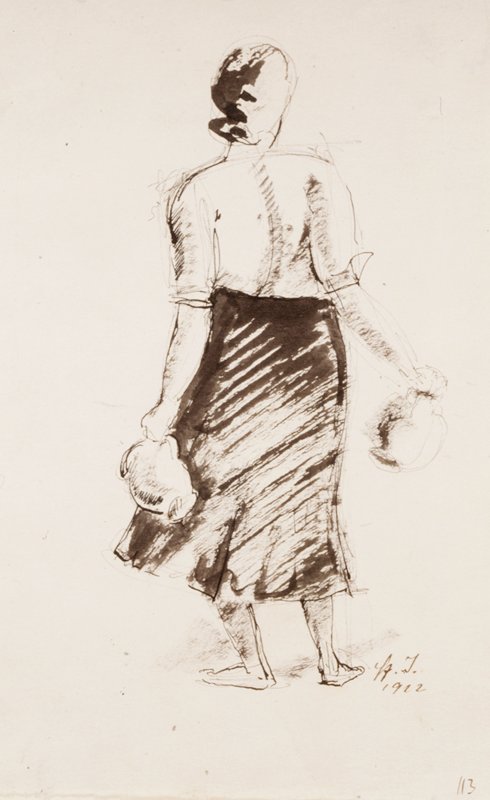 Girl with Water Jugs, Istvan Szönyi, 1922