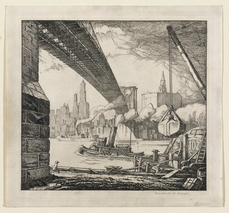 Brooklyn Bridge, Maitland De Gogorza, c. 1930–35
