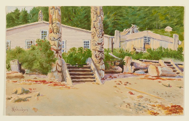 Twin Totems, Kasaan, Theodore J. Richardson, 19th century