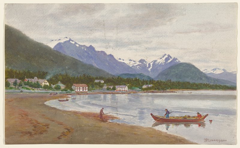 On the Way to Indian River, Sitka, Theodore J. Richardson, 19th century