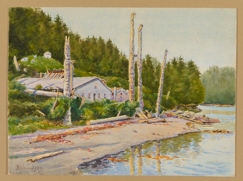 Landing Beach, Kasaan, Theodore J. Richardson, c. 1900