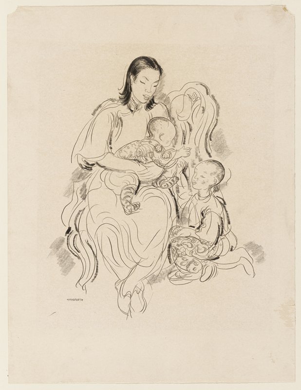 Mother and Children, Thomas Schofield Handforth, 20th century