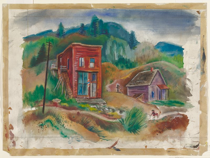 Barber Shop, Caleb Winholtz, c. 1942
