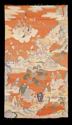 Dokumentasi “Pictorial Hanging Illustrating the Feast of Peaches”; Silk tapestry (kesi). Minneapolis Institute of Art.