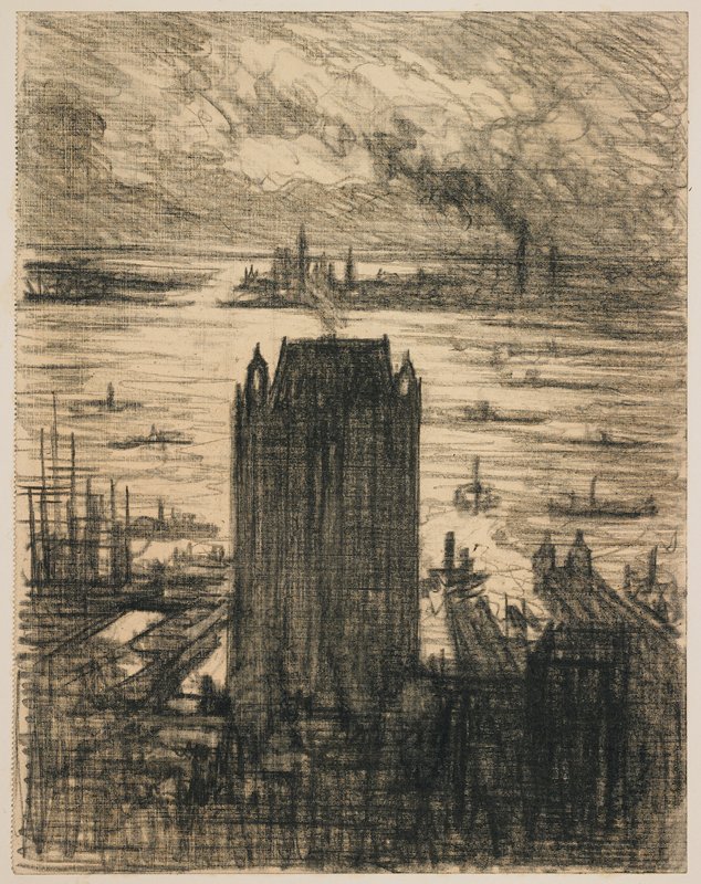 Hudson at Sunset, Joseph Pennell, 19th century