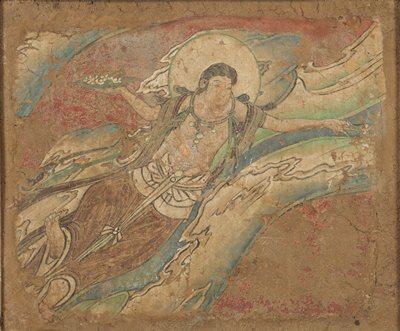 Flying Celestial (Apsara), from a set of Avalokiteshvara Bodhisattva and Flying Celestials, c. 951–953