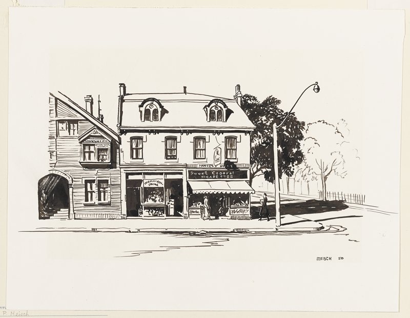 Street Scene, Toronto, Francis Roman Meisch, 1950